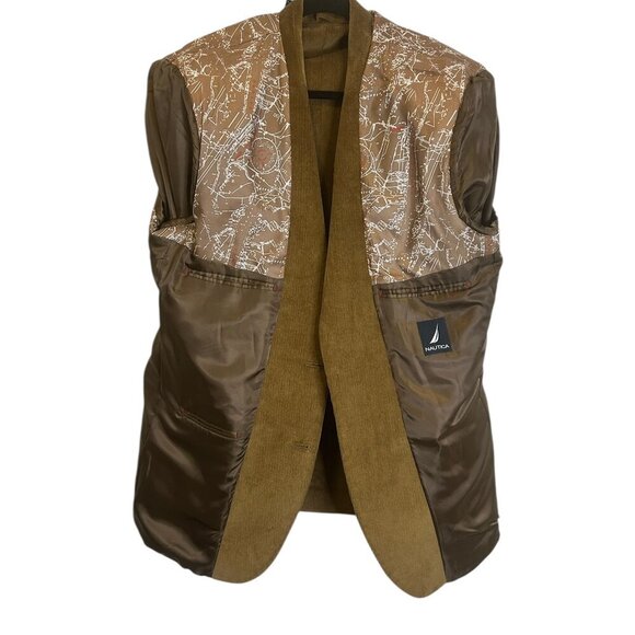 Nautica Brown Corduroy Blazer 44L NWT Lightweight Sport Coat Quiet Luxury - Picture 4 of 7